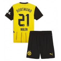 Borussia Dortmund Donyell Malen #21 Hemmatröja Barn 2024-25 Kortärmad (+ Korta byxor)